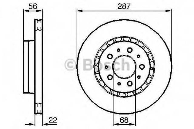 Гальмо дискове переднє 0986478388 BOSCH