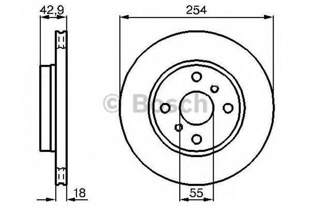 Гальмо дискове переднє 0986478585 BOSCH