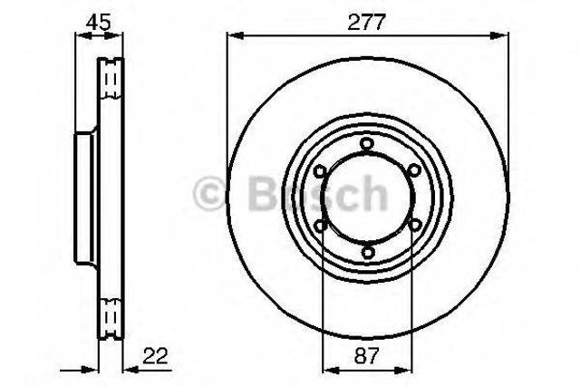 Гальмо дискове переднє 0986478635 BOSCH