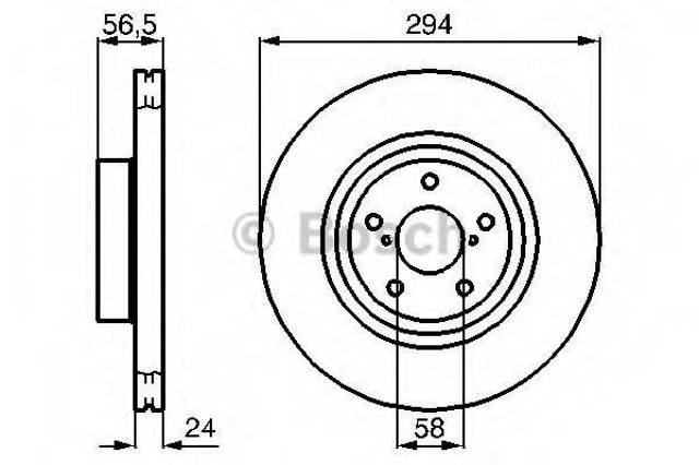 Диск переднього гальма 0986478977 BOSCH