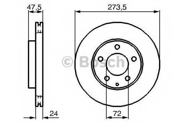 Гальмо дискове переднє 0986479034 BOSCH