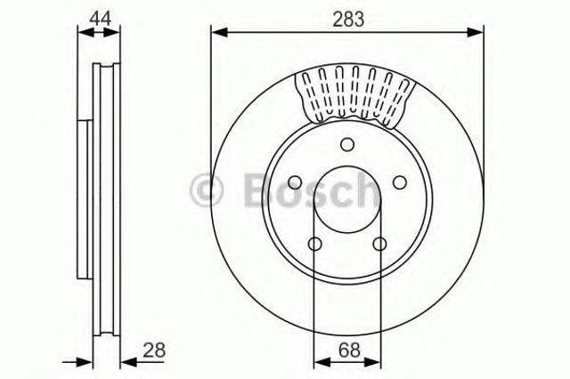 Гальмо дискове переднє 0986479091 BOSCH