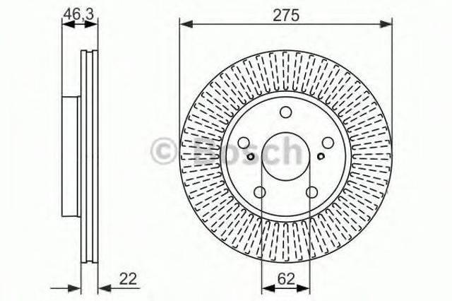 Диск переднього гальма 0986479341 BOSCH