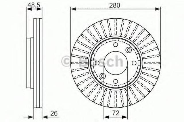Гальмо дискове переднє 0986479353 BOSCH
