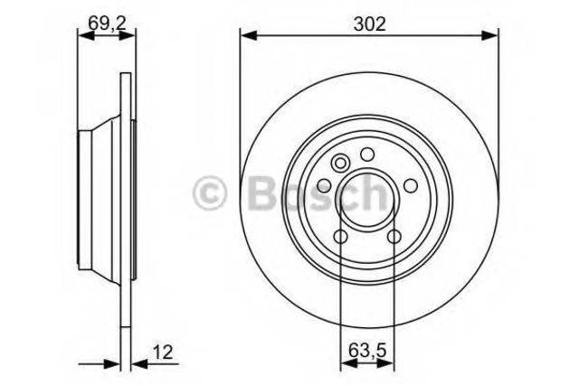 Дискові гальма 0986479396 BOSCH
