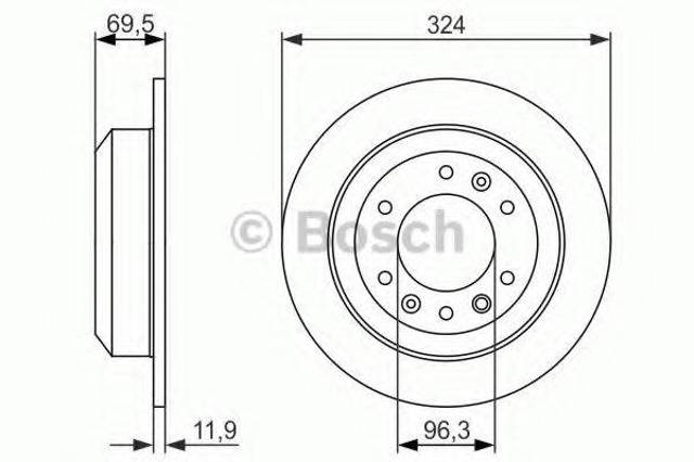 Дискові гальма 0986479598 BOSCH