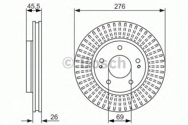 Гальмо дискове переднє 0986479604 BOSCH