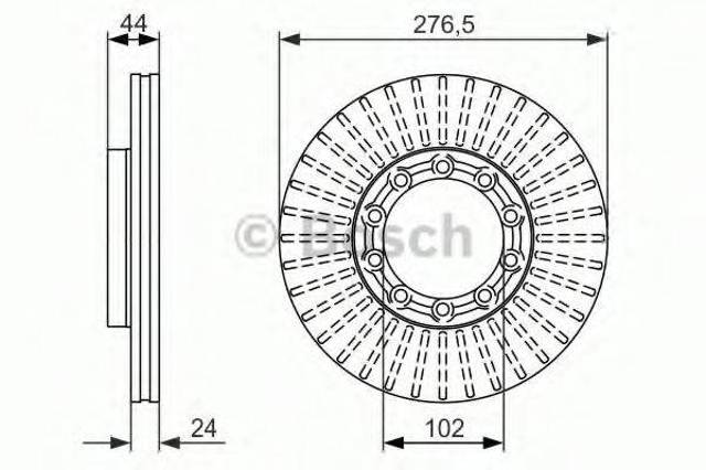 Диск гальмівний передній 0986479609 BOSCH