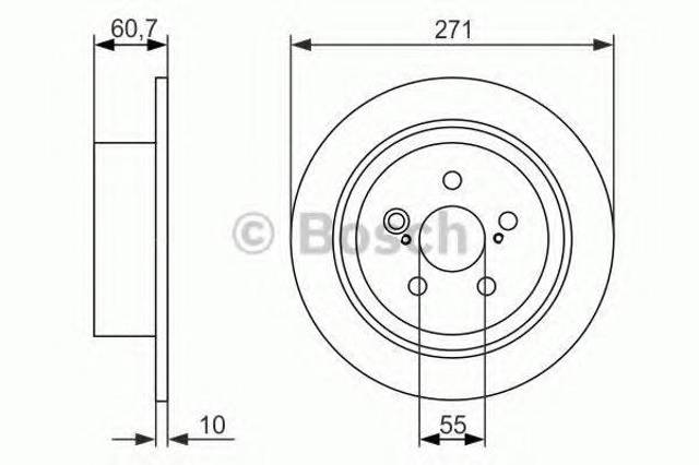 Диск гальмівний задній 0986479613 BOSCH