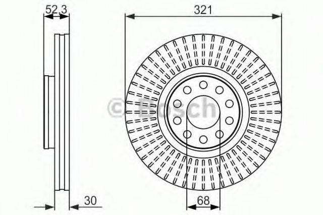 Гальмо дискове переднє 0986479690 BOSCH