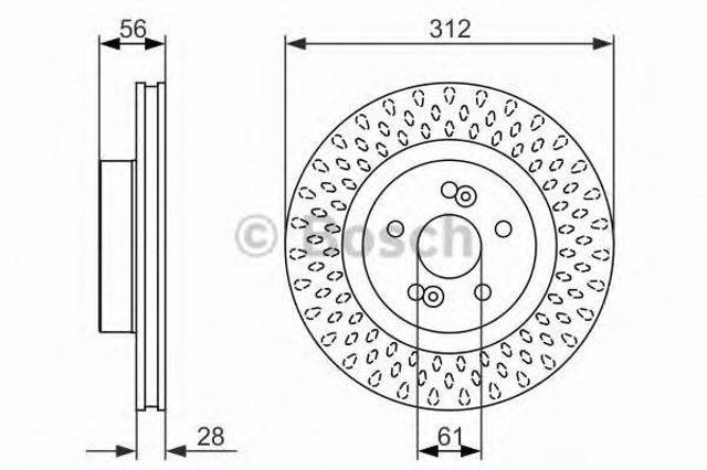 Гальмо дискове переднє 0986479723 BOSCH