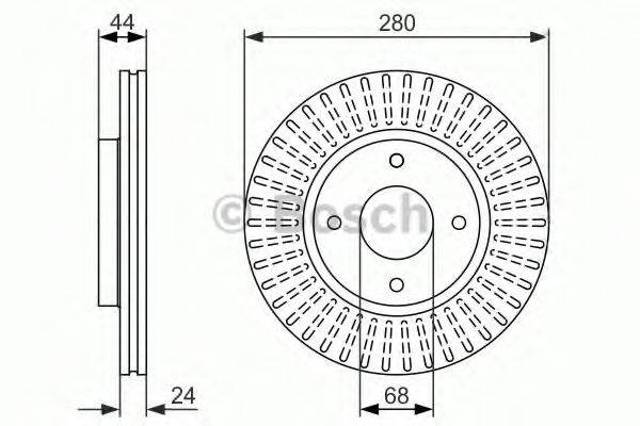 Гальмо дискове переднє 0986479737 BOSCH