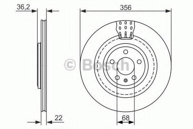 Диск гальмівний задній 0986479749 BOSCH