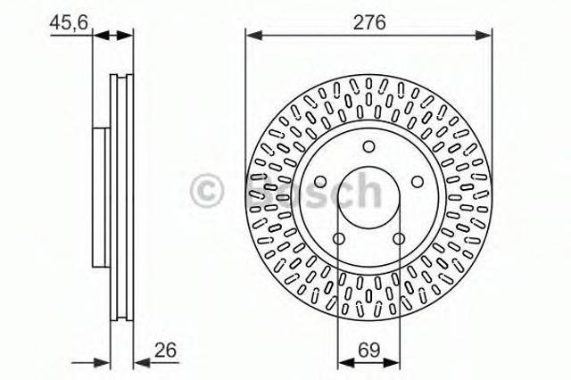 Гальмо дискове переднє 0986479783 BOSCH