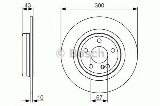 Диск гальмівний задній 0986479A38 BOSCH