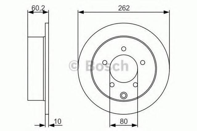 Диск заднього гальма 0986479A41 BOSCH