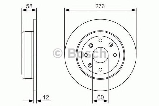 Задні дискові гальма 0986479A56 BOSCH
