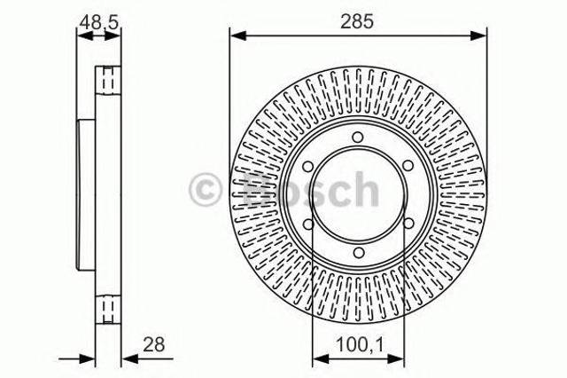 Гальмо дискове переднє 0986479A95 BOSCH