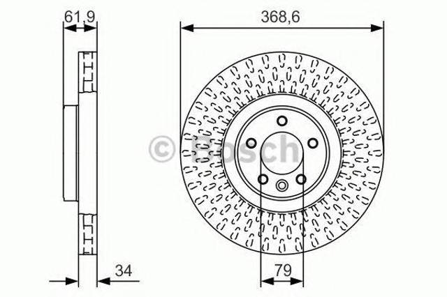 Диск переднього гальма 0986479B18 BOSCH