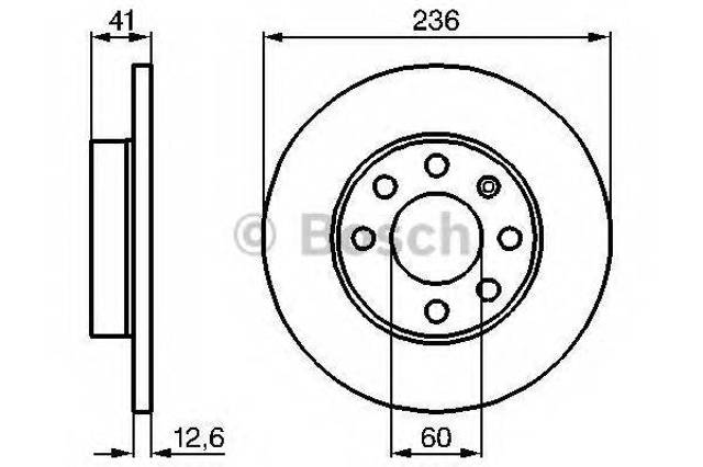 Диск гальмівний передній 0986479B20 BOSCH
