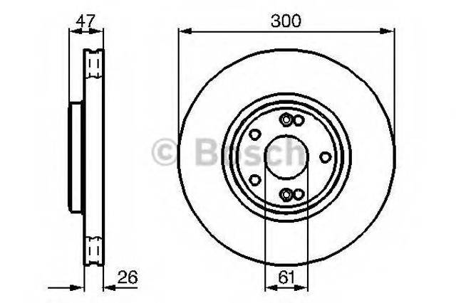 Гальмо дискове переднє 0986479B47 BOSCH