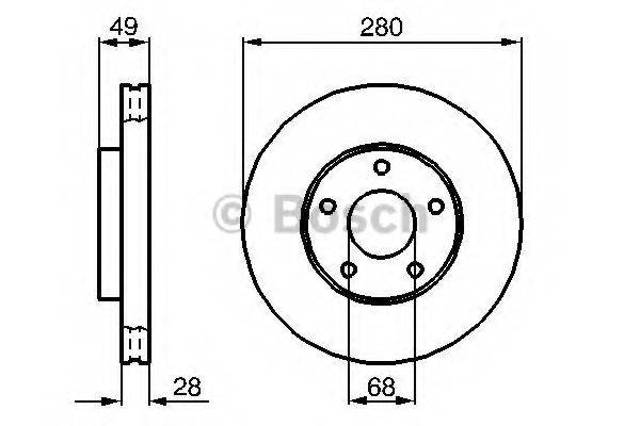Ротор гальмівний 0986479B61 BOSCH
