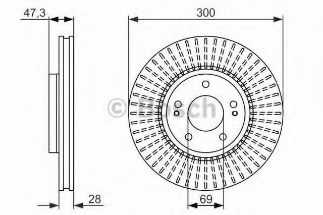 Гальмо дискове переднє 0986479C51 BOSCH