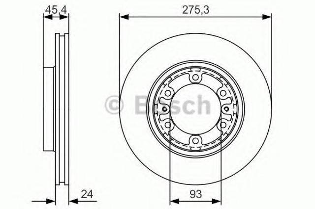 Диск гальмівний передній 0986479R40 BOSCH