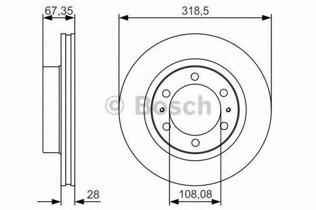Диск переднього гальма 0986479R46 BOSCH