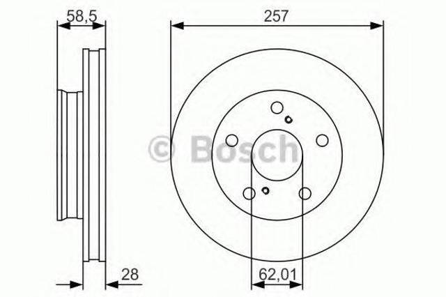 Гальмо дискове переднє 0986479R53 BOSCH