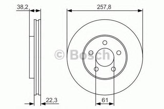 Диск переднього гальма 0986479R56 BOSCH
