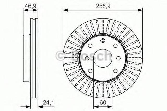 Гальмо дискове переднє 0986479R70 BOSCH