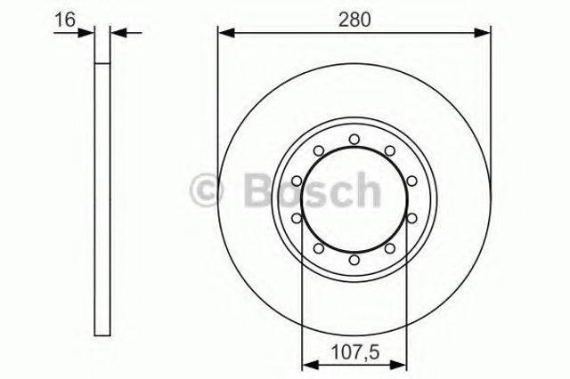 Диск гальмівний задній 0986479R92 BOSCH