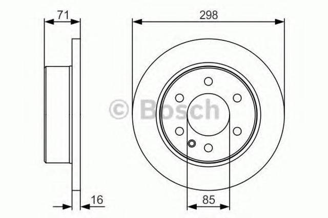 Диск заднього гальма 0986479S05 BOSCH
