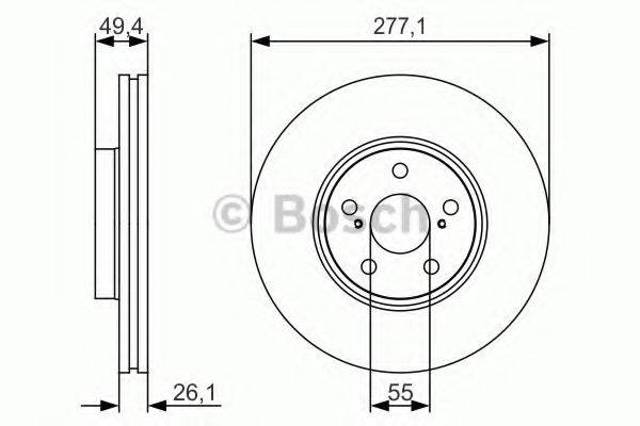 Гальмо дискове переднє 0986479S09 BOSCH