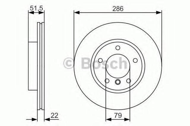 Гальмо дискове переднє 0986479S10 BOSCH