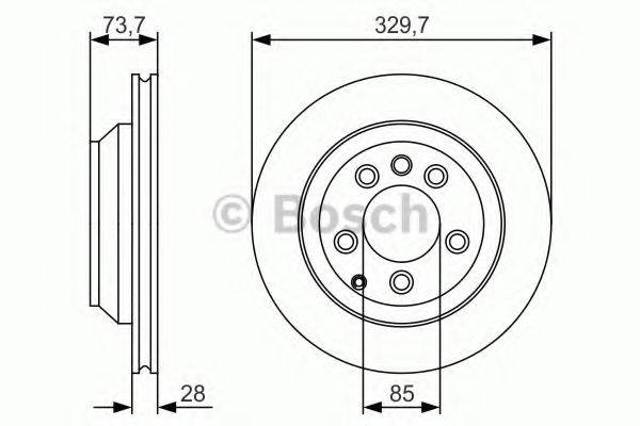 Диск гальмівний задній 0986479S20 BOSCH