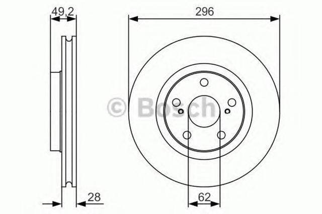 Гальмо дискове переднє 0986479S22 BOSCH
