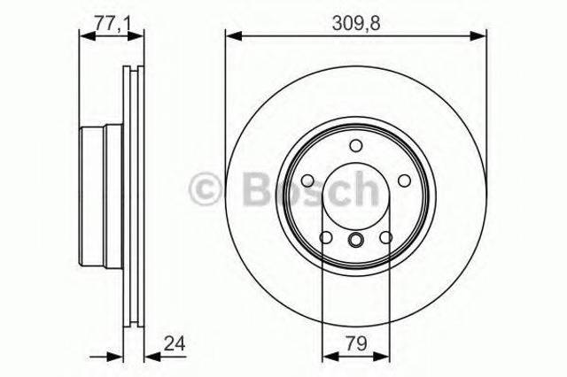 Диск гальмівний передній 0986479S29 BOSCH