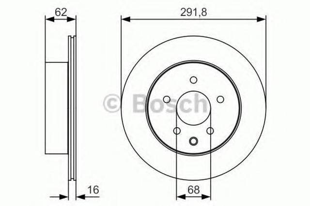 Диск заднього гальма 0986479S31 BOSCH