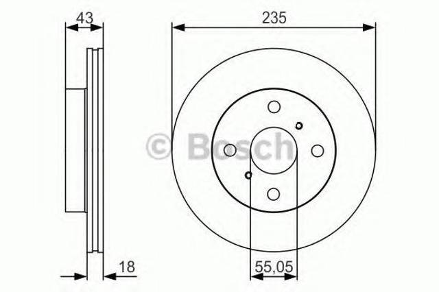Гальмо дискове переднє 0986479S46 BOSCH