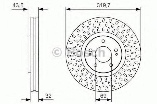 Гальмо дискове переднє 0986479T01 BOSCH