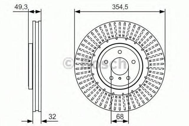 Гальмо дискове переднє 0986479T02 BOSCH