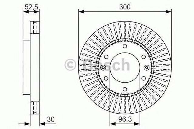 Диск гальмівний передній 0986479T88 BOSCH