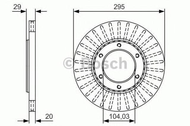 Диск переднього гальма 0986479U33 BOSCH