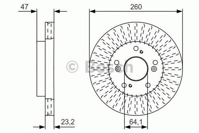 Диск переднього гальма 0986479U92 BOSCH