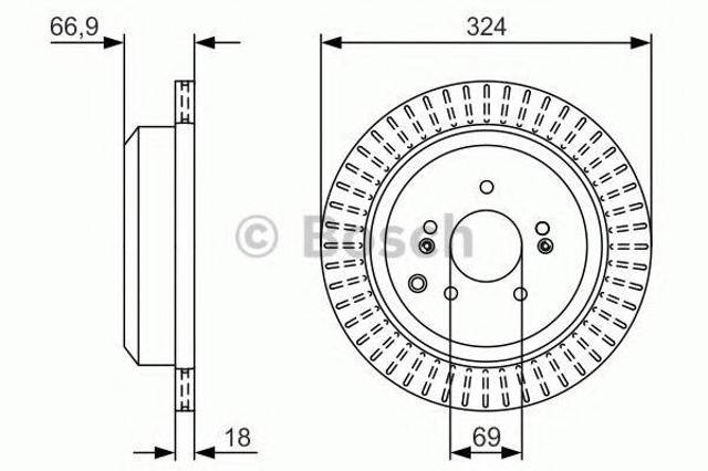 Дискові гальма 0986479V10 BOSCH