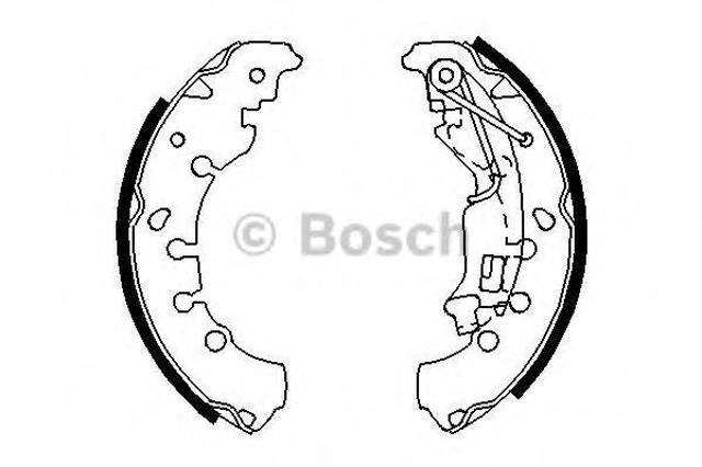 Гальма робочі задні ножні і гальмівні барабани 0986487702 BOSCH