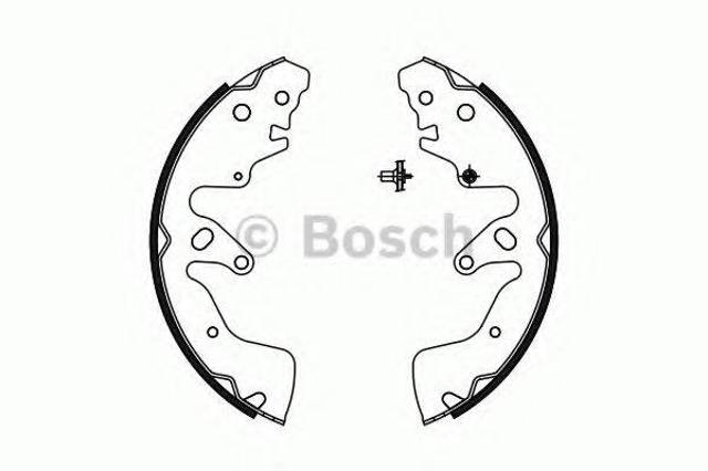 Гальма робочі задні ножні і гальмівні барабани 0986487756 BOSCH