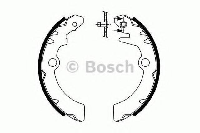 Колодки гальмівні задні, барабанні 0986487760 BOSCH